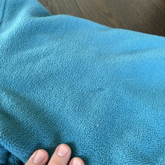 Woolrich Fleece Pull Over Sweater Turtle Neck Buttons Women’s XL Blue - Picture 8 of 10